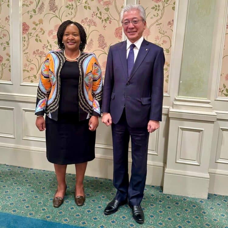 Kenya Trade Cs Rebecca Miano With Toyota President And Ceo Ichiro Kashitani