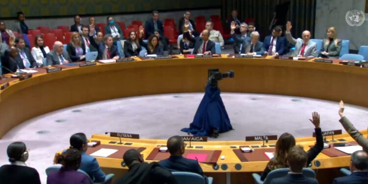 Members Of The Un Security Council During The Voting Session On October 2, 2023.