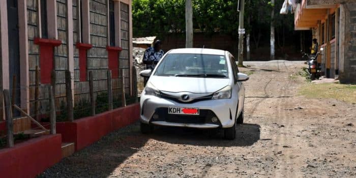 A Photo Of The Toyota Vitz Car Used By The Slain Taxi Driver. 