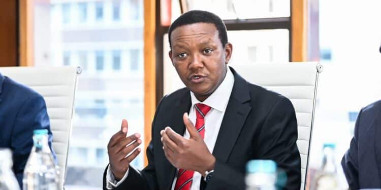 Tourism Cabinet Secretary Alfred Mutua Speaks During A Meeting With Stakeholders In The Sector At Kicc On October 30, 2023. 