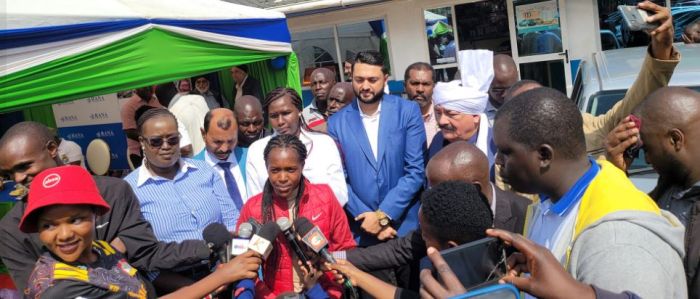 Faith Kipyegon Addressing Media In Eldoret After Winning In Budapest Photo/Courtesy