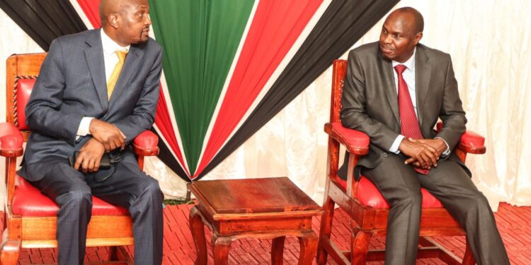Why Ruto Finds It Hard To Sack Moses Kuria Public Serice Cabinet Secretary Moses Kuria (Left) And Head Of Public Service Felix Koskei.