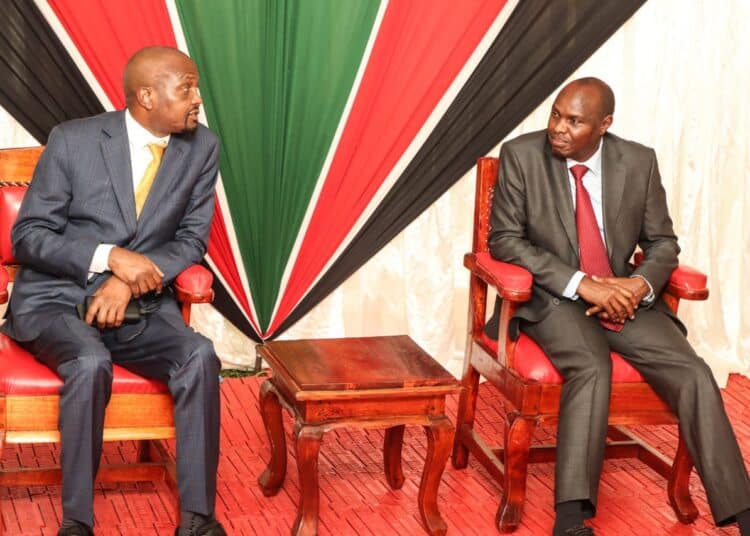 Moses Kuria To Make Nys Training Mandatory For Public Servants Public Serice Cabinet Secretary Moses Kuria (Left) And Head Of Public Service Felix Koskei.