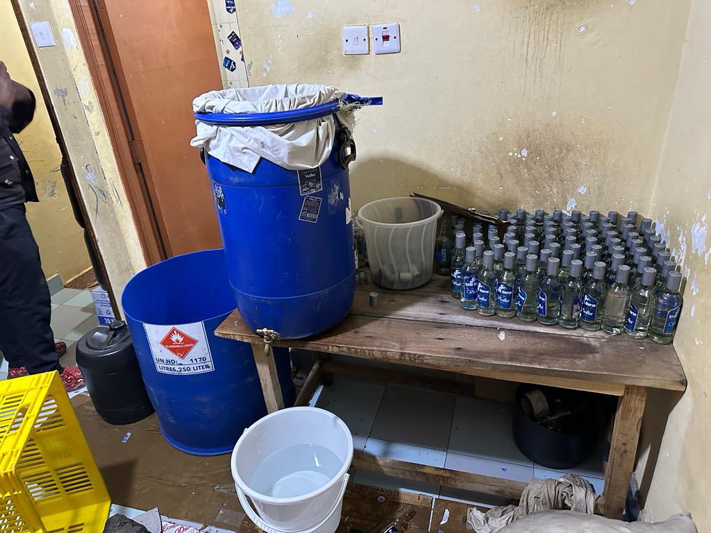 Cheap Liquor Worth Kshs 4.9 Million Seized In A Toilet