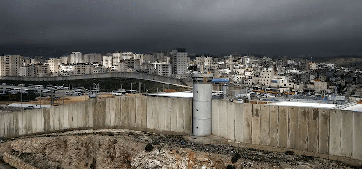 The 'Separation' Wall Built In 2019 Between Jerusalem And The West Bank Town Of Qalandia.