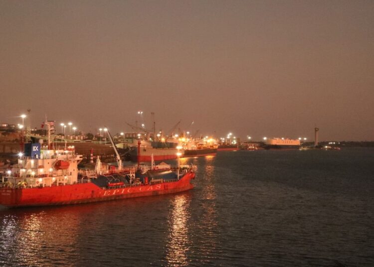 A Past Photo Of Ships Docked At The Port Of Mombasa.