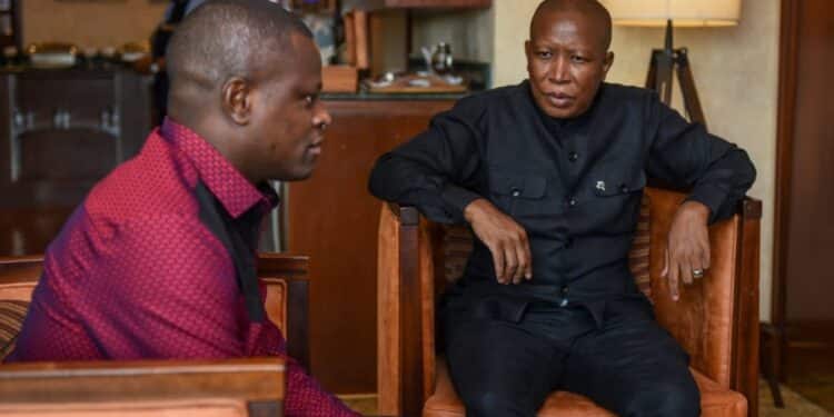 Eff Leader Julius Malema With Kiharu Mp Ndindi Nyoro. Ruto
