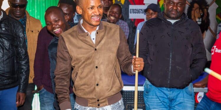 Babu Owino Launches Pool Competition For Nairobi Youth Embakasi East Mp Babu Owino Playing Pool Table Game With Residents.