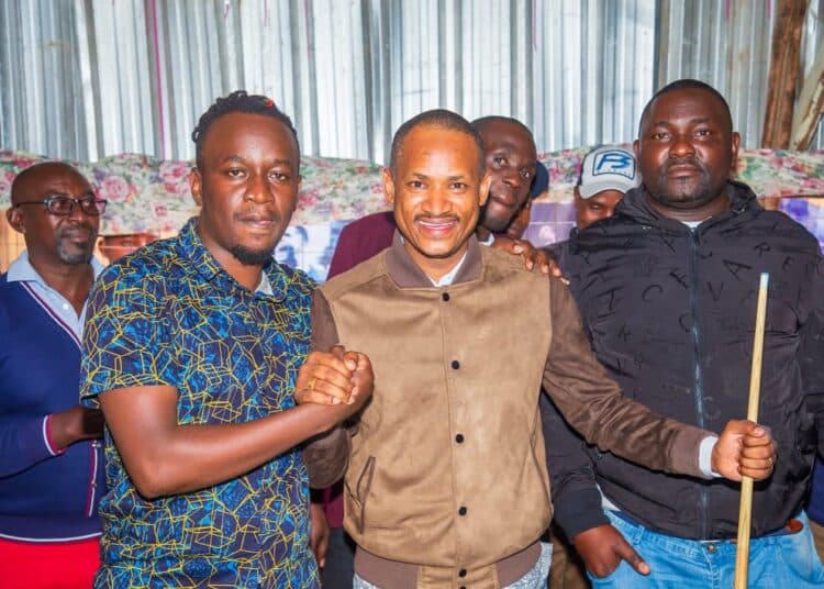 Babu Owino Launches Pool Competition For Nairobi Youth Embakasi East Mp Babu Owino With Supporters After Launching A Pool Tournament In Utawala Ward.