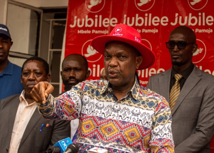 Jubilee Party Secretary General Jeremiah Kioni.