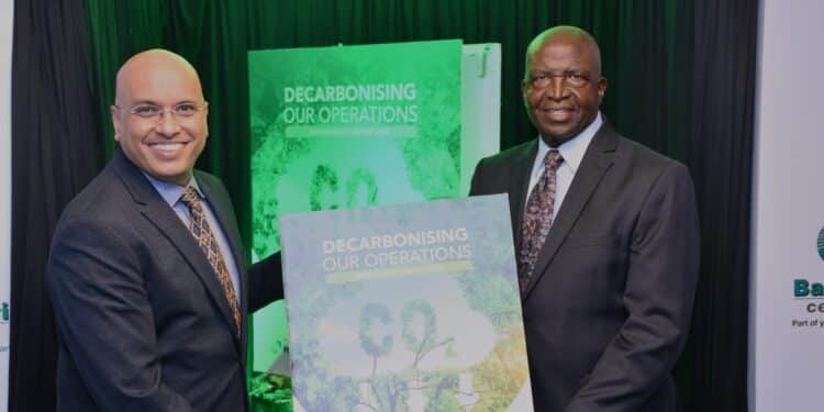 Bamburi Cement Group Managing Director Mr. Mohit Kapoor, Chairman Dr. John Simba