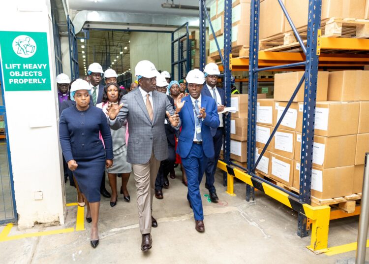 President William Ruto With Health Cs Susan Nakhumicha.