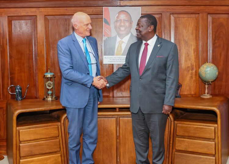 Prime Cs And Foreign Affairs Cs Musalia Mudavadi With Roberto Natali, The Italian Ambassador To Kenya.