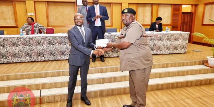 Interior Ps Raymond Omollo Issues Tablet. Photo/Interior. 