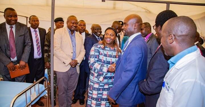 Second Lady Pastor Dorcas Rigathi With Bomet Governor Hillary Barchok.