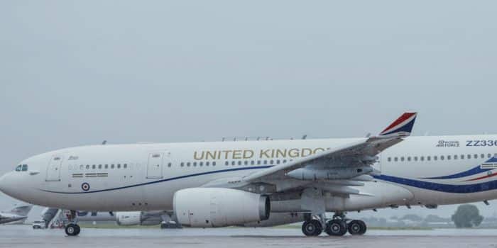 Details Of Royal Air Force Plane King Charles Uses For His Trips The Air Bus A330 Plane At The Moi International Airport In Mombasa.