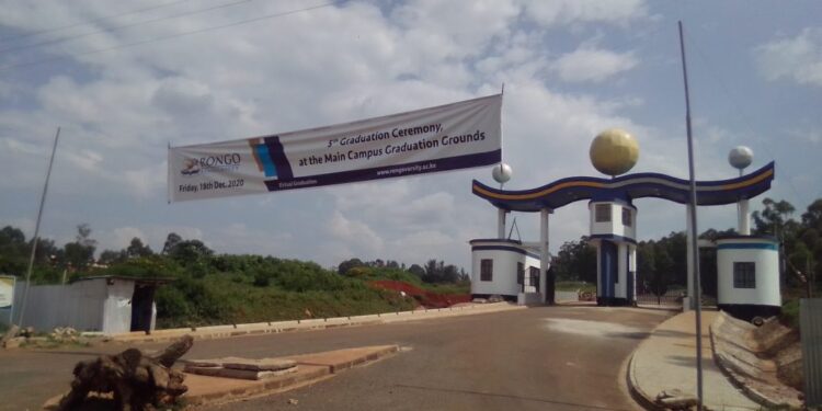 University Student Kills Comrade After Alcohol Dispute A Banner Displayed At The Rongo University During A Past Graduation Ceremony.