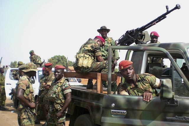 A File Photo Of Soldiers Patrolling The Streets Of Conakry In Guinea. 