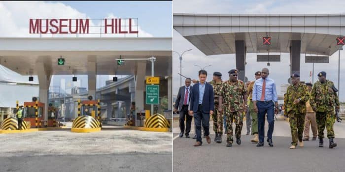 A Photo Collage Of An Expressway Toll Station And A Photo Of Transport Cs Inspecting The Expressway.