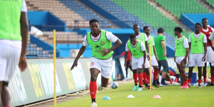 Gor Mahia'S Striker Benson Omalla In Action During Their Preparations Ahead Of The World Cup Qualifiers. 