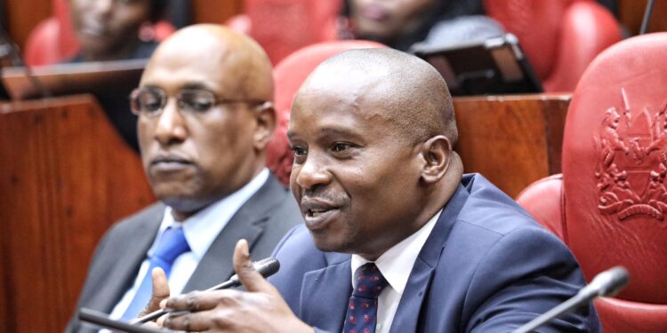 Interior Cabinet Secretary Kithure Kindiki Appears Before A Parliamentary Commitee.