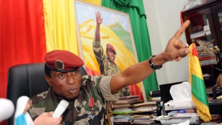 Former Guinea President Moussa Camara Speaks During A Past Presser In Guinea. 
