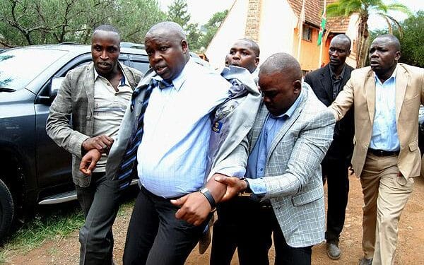 Odm Magerer Langat Is Dragged Out Of A Cord Parliamentarygroup Meeting At Orange House [Photos: Govedi Asutsa/Standard]