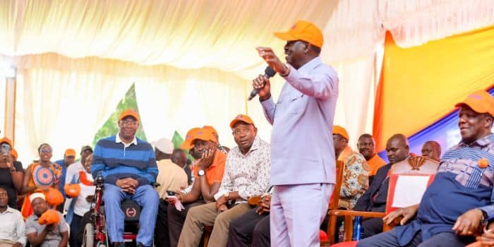 Odm Leader Raila Odinga Speaks During A Past Function In Westlands Nairobi.