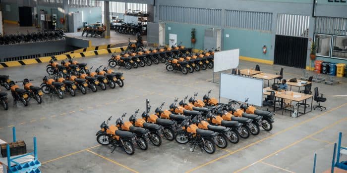 A Photo Of Electric Motorcycles Inside A Warehouse Of Roam, An E-Mobility Startup Company In Kenya.