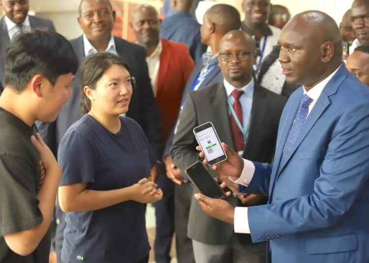 Immigration Ps Julius Bitok Meets Kyung Sang Yoo At Jkia, Who Was Among The First Visa-Free Travellers To Kenya