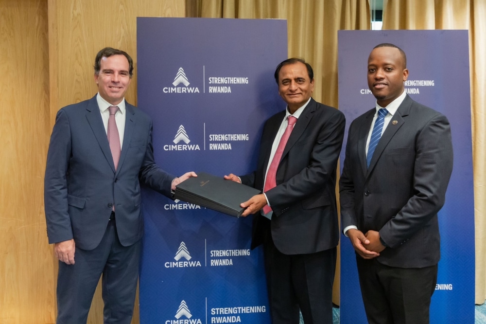 Devki Group Chair Narendra Naval S During The Acquisition Of Cimerwa Cement Company. Photo/Nccl.
