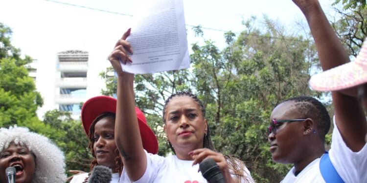 Esther Passaris Speaks After Being Booed During The Anti-Femicide March Nairobi Women Representative, Esther Passaris Joining The Demonstrator During The Femicide March On 27Th Saturday.