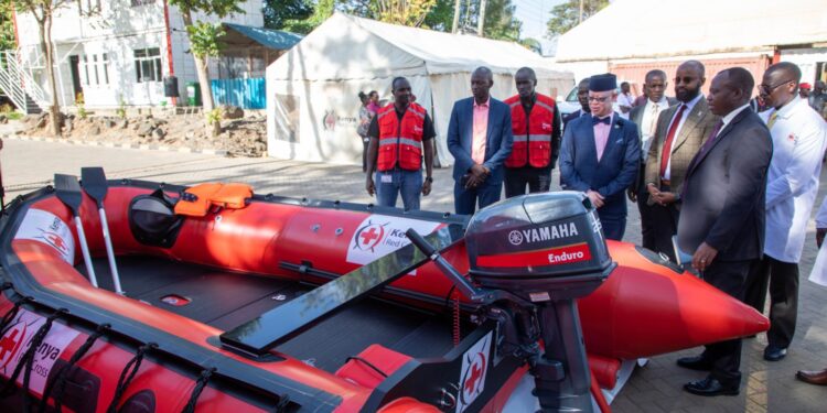 Kenya Red Cross Flags Mass Recruitment Announcement Government Spokesperson Isaac Mwaura During His Visit To Kenya Red Cross Warehouse On December 13, 2023.Photokrcs
