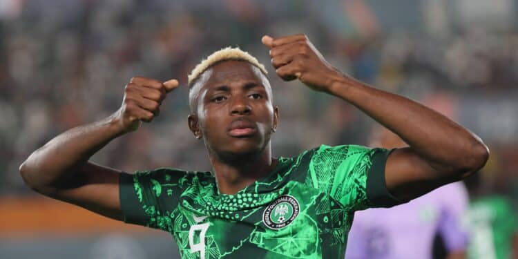 Reasons Why Victor Osimhen Wears A Face Mask Napoli Striker, Victor Osimhen During Their Afcon Match Against Cameroon.