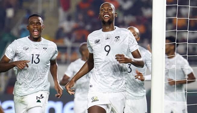 South Africa National Team Celebration After 2-0 Win Against Morocco To Clinch A Spot At Afcon Quarter Finals.