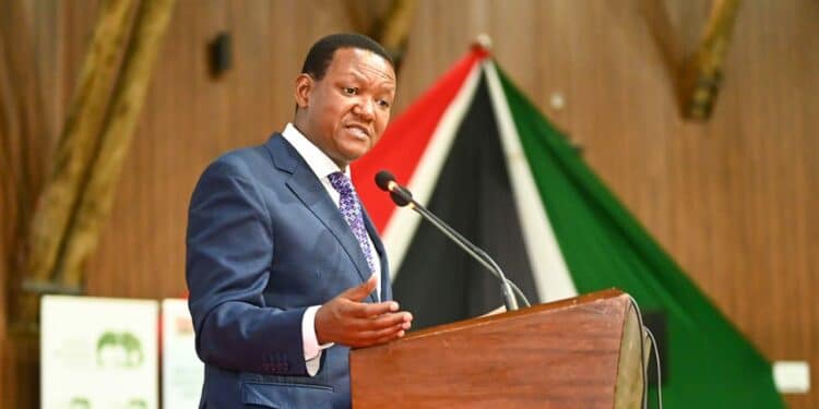Tourism And Wildlife Cs Dr Alfred Mutua At The Bomas Of Kenya.