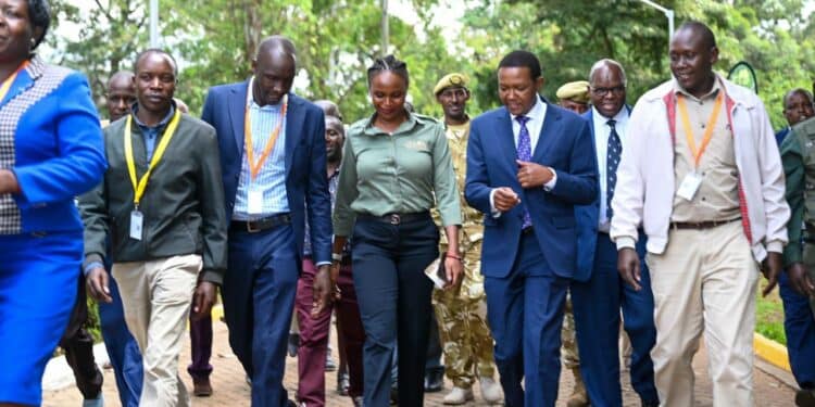 Principal Secretary Ms. Silvia Museiya And Director General Dr. Erustus Kanga Of The Kenya Wildlife Service Among Those Who Accompanied The Cs,