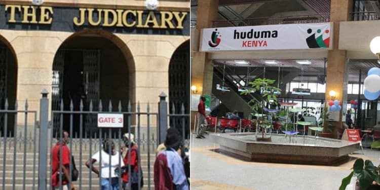A Collage Of Judiciary Of Kenya Building And Huduma Centre Office.