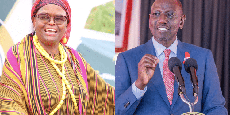 Photo Collage Of President William Ruto And Chief Justice Martha Koome.