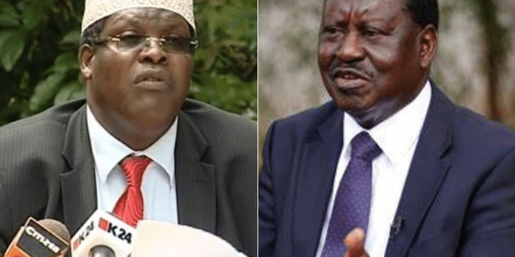 Miguna Agrees With Raila Odinga Recent Remarks A Collage Of Odm Leader Raila Odinga And Lawyer Miguna Miguna.photo/Courtesy.