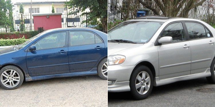 A Collage Photo Of Toyota Corolla Cars 2004 Model. Photo/Courtesy.