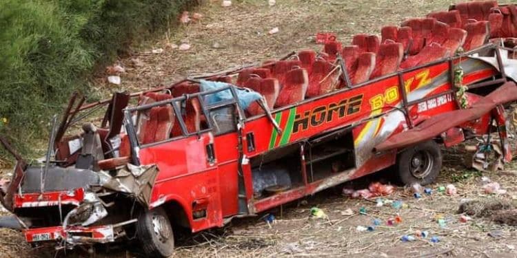 Toto Shimanyula: Ex-Mechanic Turned Millionaire Who Is Khalwale'S Big Rival A Wreckage Of The Homeboyz Bus That Was Involved In A Accident In 2018. Photo/Courtesy.