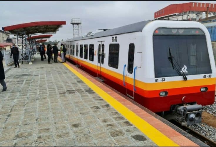 A Photo Of A Kenya Railways Commuter Train In Nairobi. 