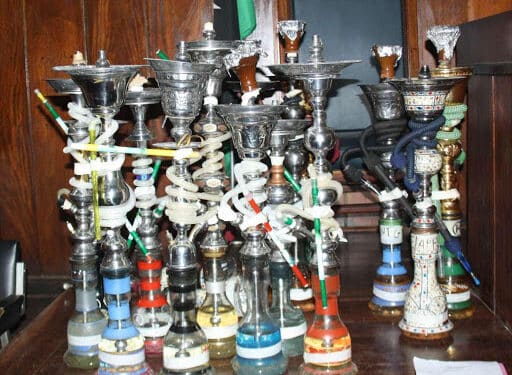 Shisha Bongs Presented In Court During Sentencing Of Smokers.
