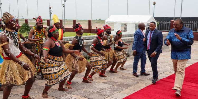 President Uhuru Kenyatta Arrives At The N'Djili International Airport In The Democratic Republic Of Congo (Drc) Ahead Of The Inauguration Ceremony Of The President-Elect H.e. Félix Antoine Tshisekedi Tshilombo.