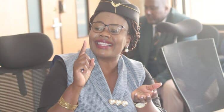 Githunguri Member Of Parliament (Mp) Gathoni Wamuchomba Addressing The Ng-Cdf Committee On Tuesday, February 27, 2024. Photo/Na.