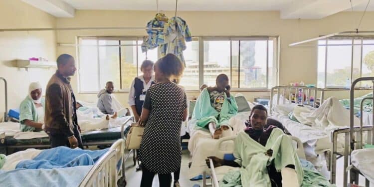 Embakasi East Mp Babu Owino Visits Patients Injured During The Gas Plant Explosion