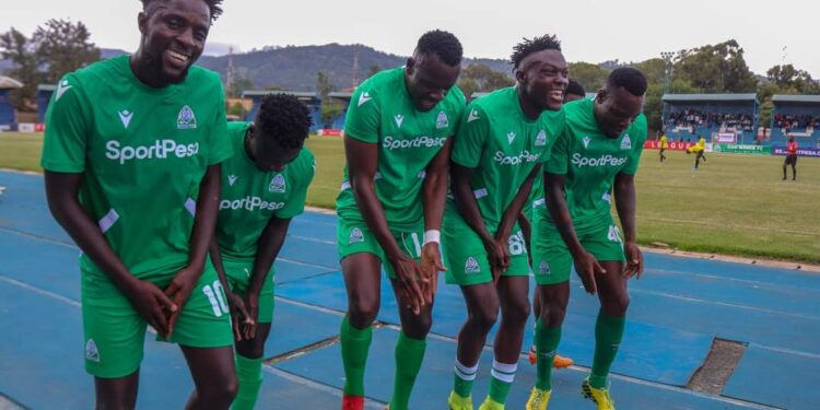Gor Mahia Celebrating A 1-0 Win Against Tusker Fc On 20Th January 2024.