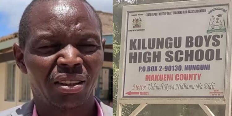 A Collage Photo Of Emmanuel Kirimi And Kilungu Boys High School. 