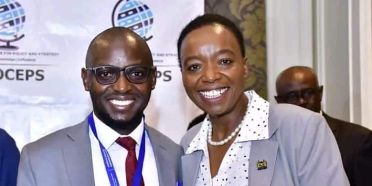 Kaizer Obed: How Uon Graduate Gained Quick Fame Before Dying At 25 Kaizer Obed (Left) Poses For A Photo With The President'S Advisor On Security Monicah Juma At A Past Event.